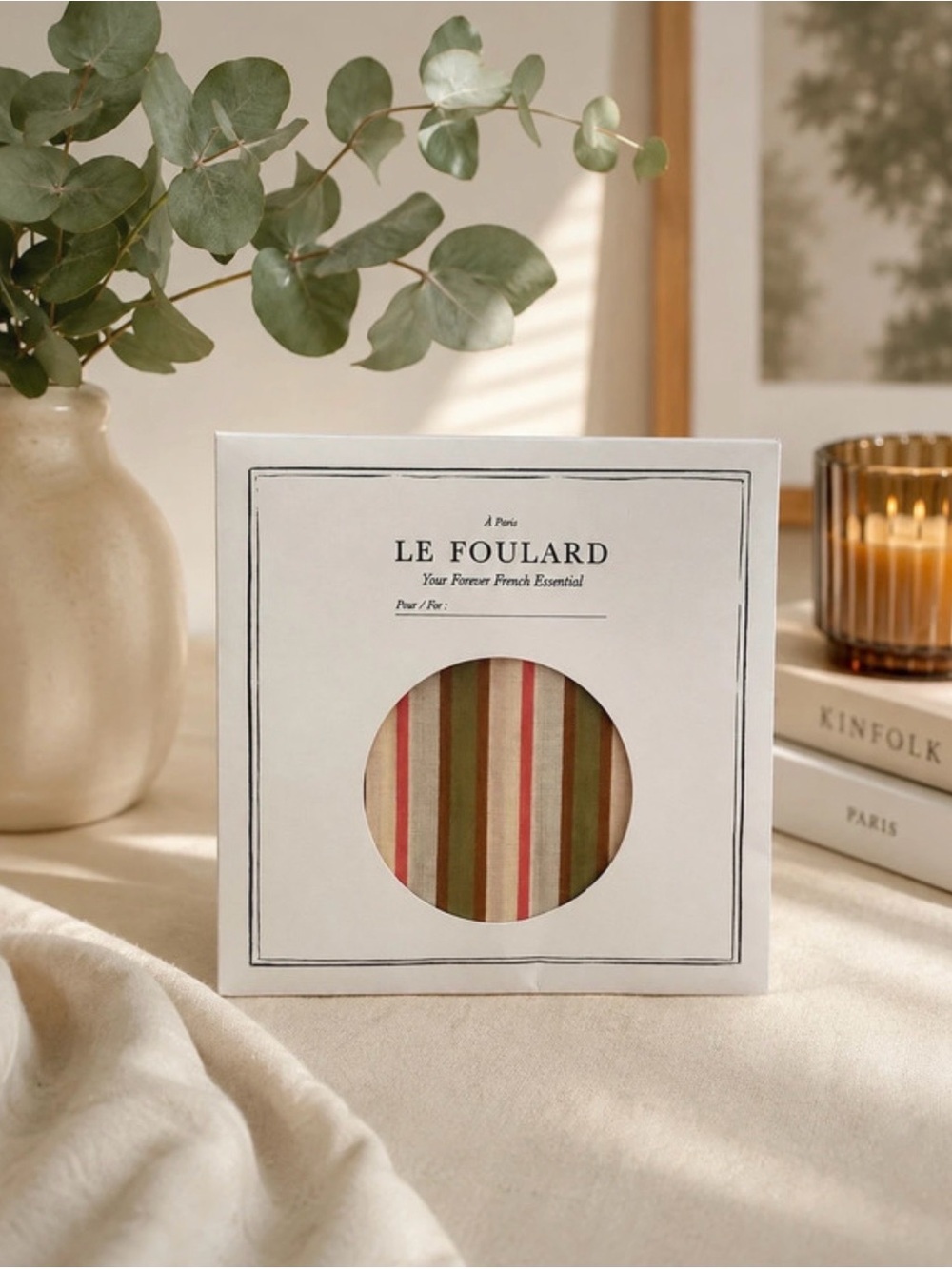 NWT Sezane Le Foulard Striped Scarf - Multi Color